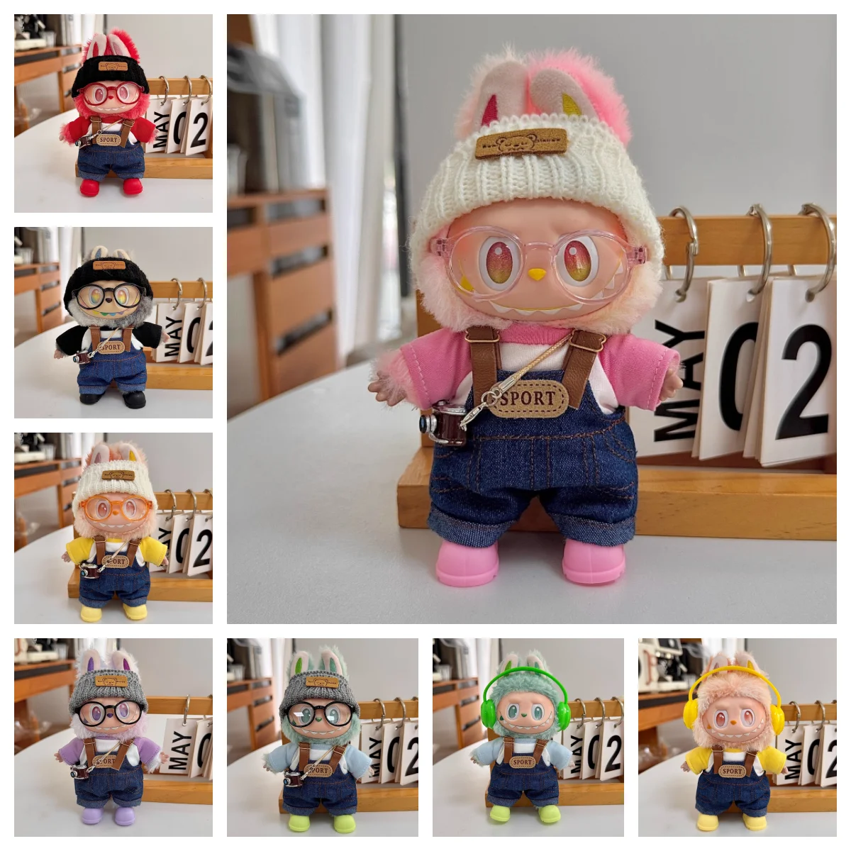 

Джинсовый комбинезон, футболка в тон для Labubu 3,0, серия Big Into Energy, наряд для куклы Ropa Labubu, аксессуары для одежды