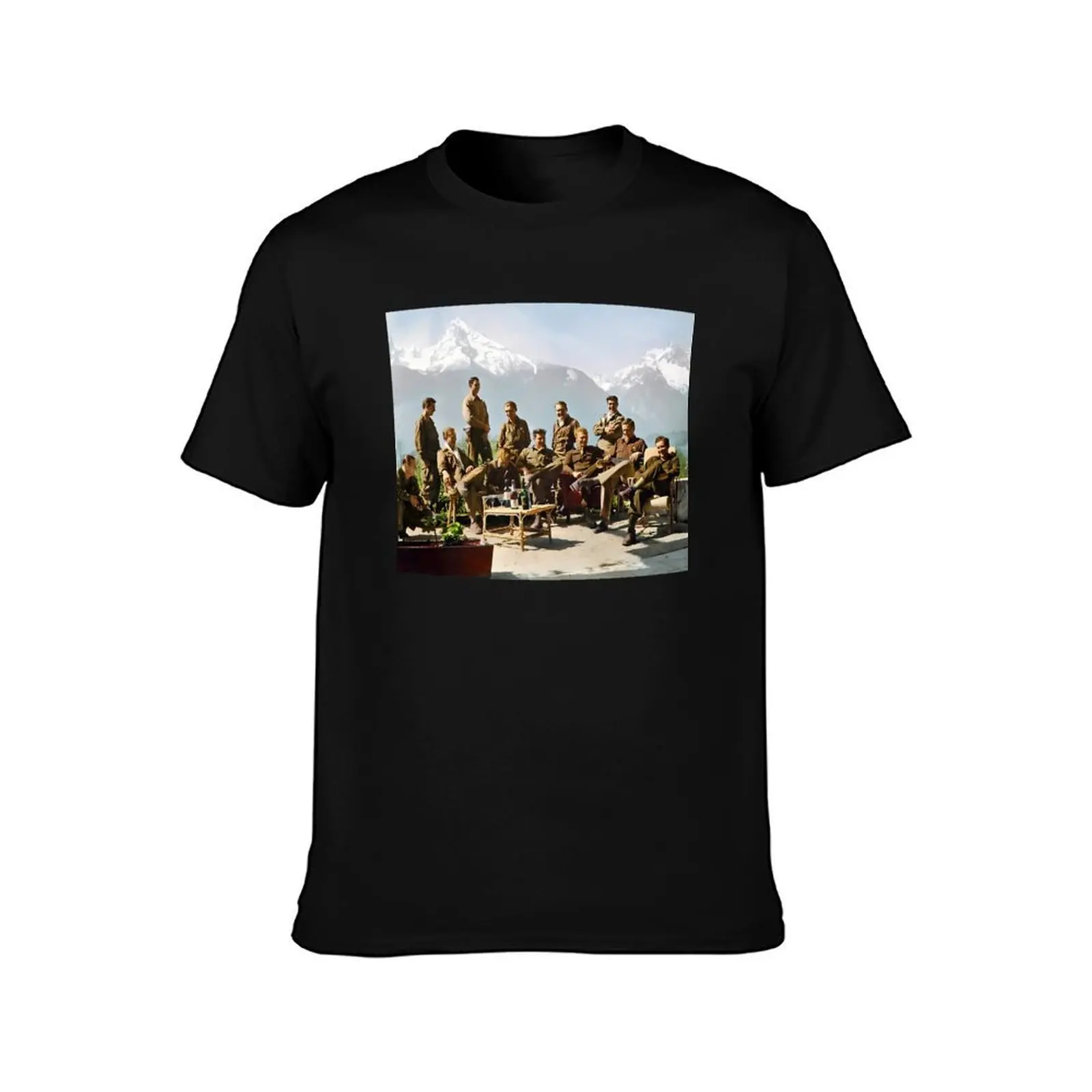 Dick Winters and his Easy Company lounging at Eagle's Nest, Hitler's former residence in the Bavarian Alps, 1945. T-Shirt
