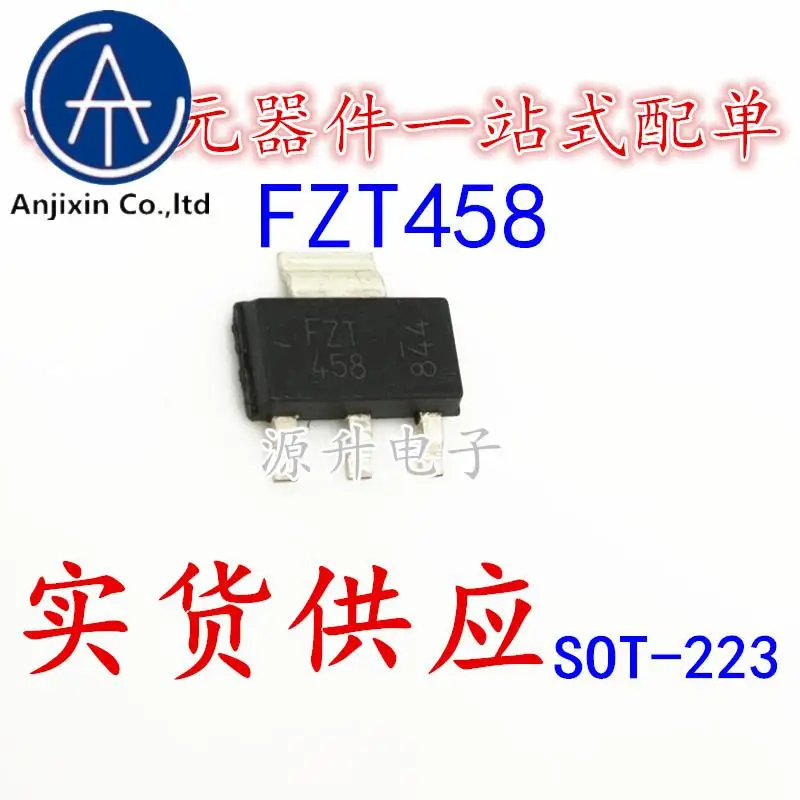 10PCS 100% orginal new FZT458TA FZT458 Bipolar transistor SOT-223 400V 0.3A