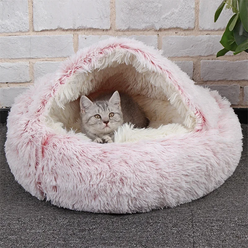 Cat Litter Warm Four Seasons Universal Semi-enclosed Thickening Winter Warm Net Red Cat Litter Mat Plush Dog Litter Cat House