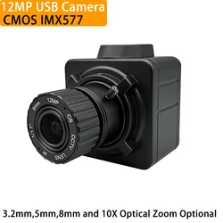 CMOS IMX577 4K HD HDMI 12MP 8mm Aens FOV 58-Degree USB Camera Autofocus Webcam Computer Camera For Computer Telescope