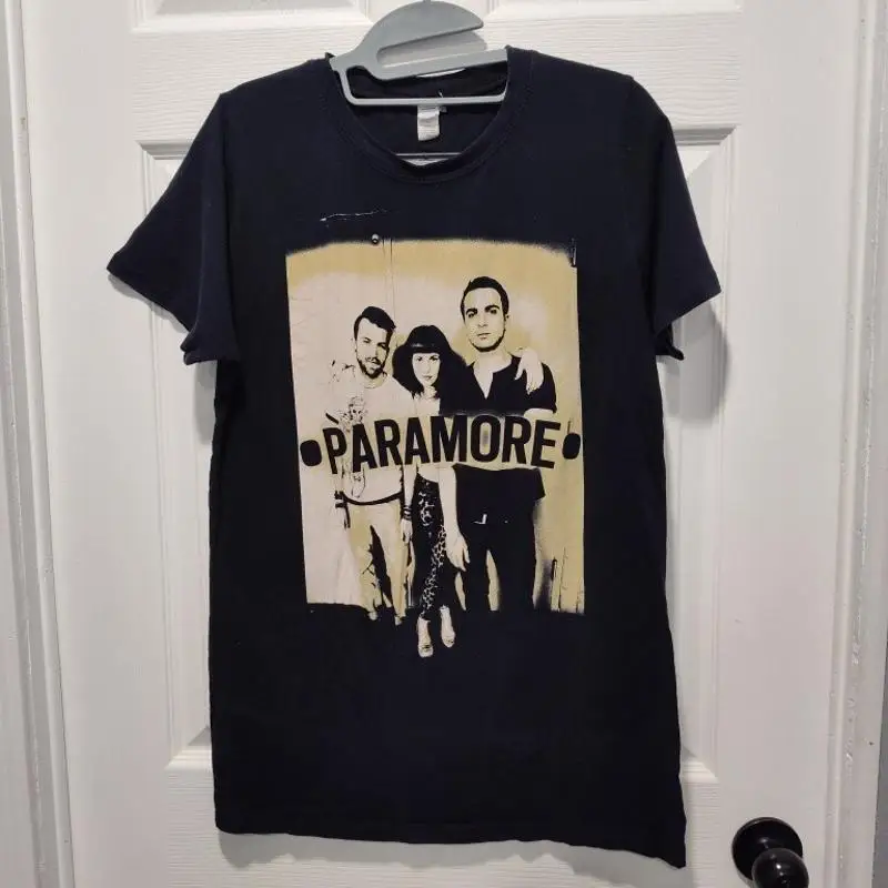 

Рубашка Paramore, черная хлопковая рубашка унисекс с графическим концертом, размер XXL, маленькая