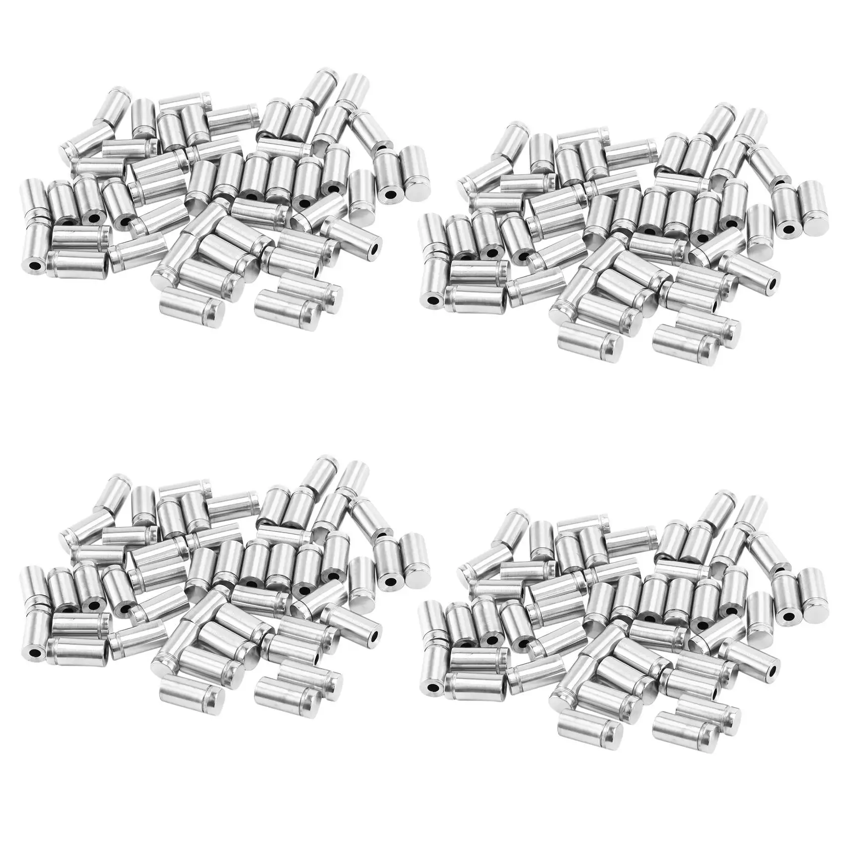 

A47U 200 Packs Sign Standoff Screws Advertising Screws Stainless Steel Wall Standoff Mounts Glass Acrylic Nail