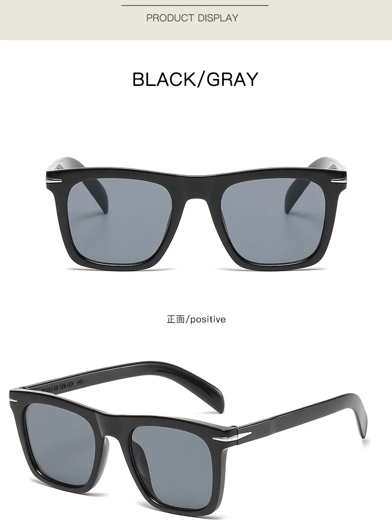 Neue High Definition Männer Frauen Sonnenbrille Quadratische Sonnenbrille UV400 Sonnenbrille Designer Sonnenbrille Hohe Qualität – Detail 6