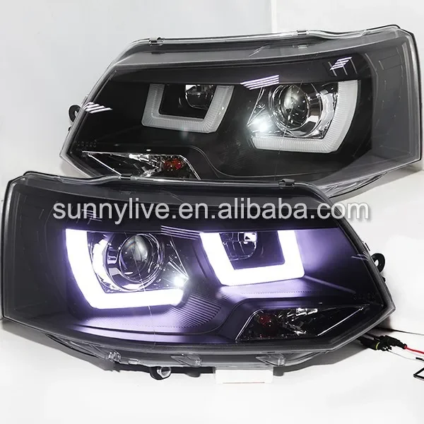 

Airow2011-2014 For Volkswagen T5 Caravelle Multivan LED Headlight Black Housing JY