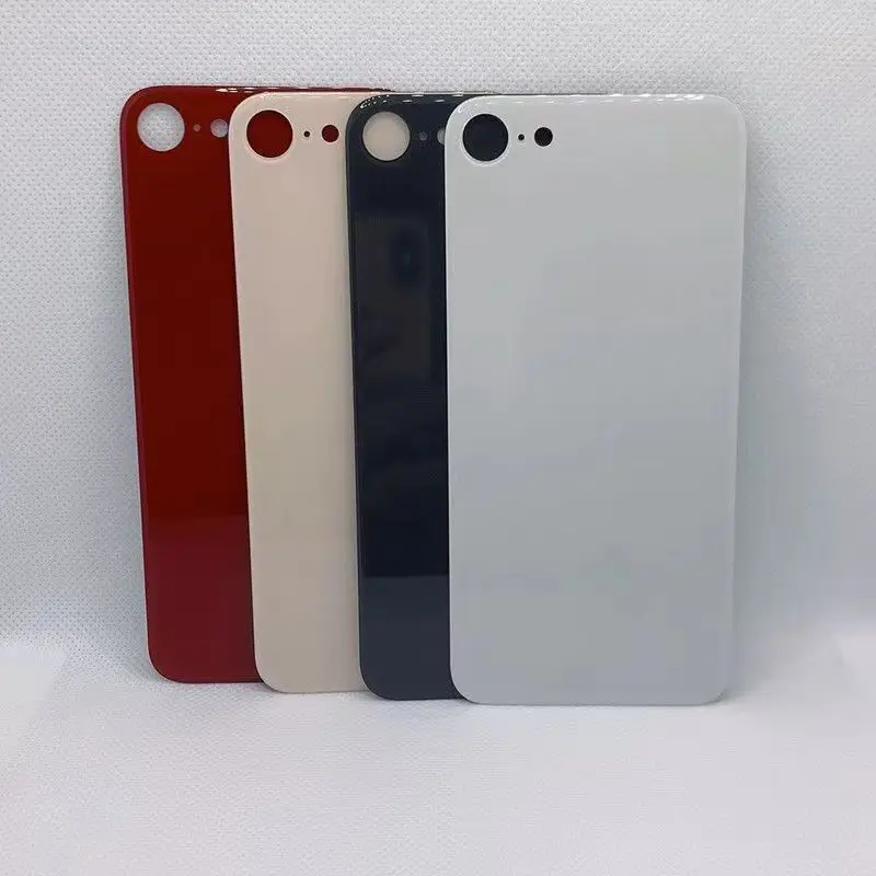 For iPhone 8 Back Glass Panel Battery Cover Big Hole Rear Door Housing Case Replacement Parts With 3M Tape
