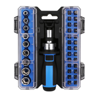 36pcs Ratchet Socket Wrench Screwdriver Set Box