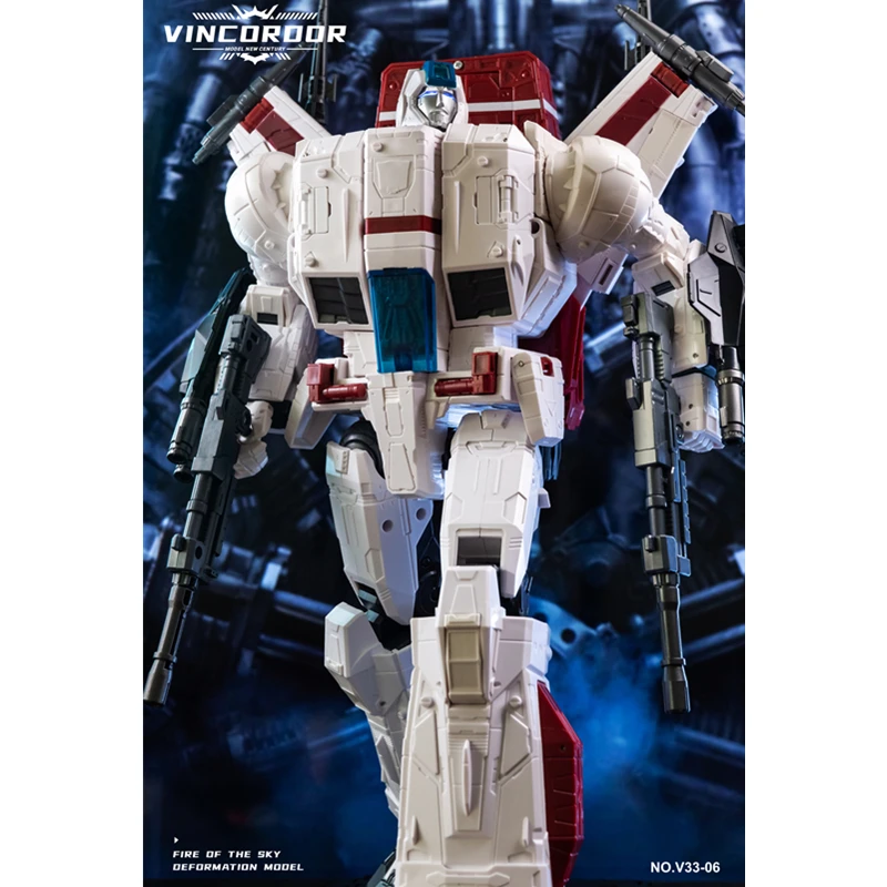 Tasnsformation Vincoroor Jetfire Skyfire Siege Series V33-06 Enlarged Version G1 Deformation Toy Model Car Robot Airplane