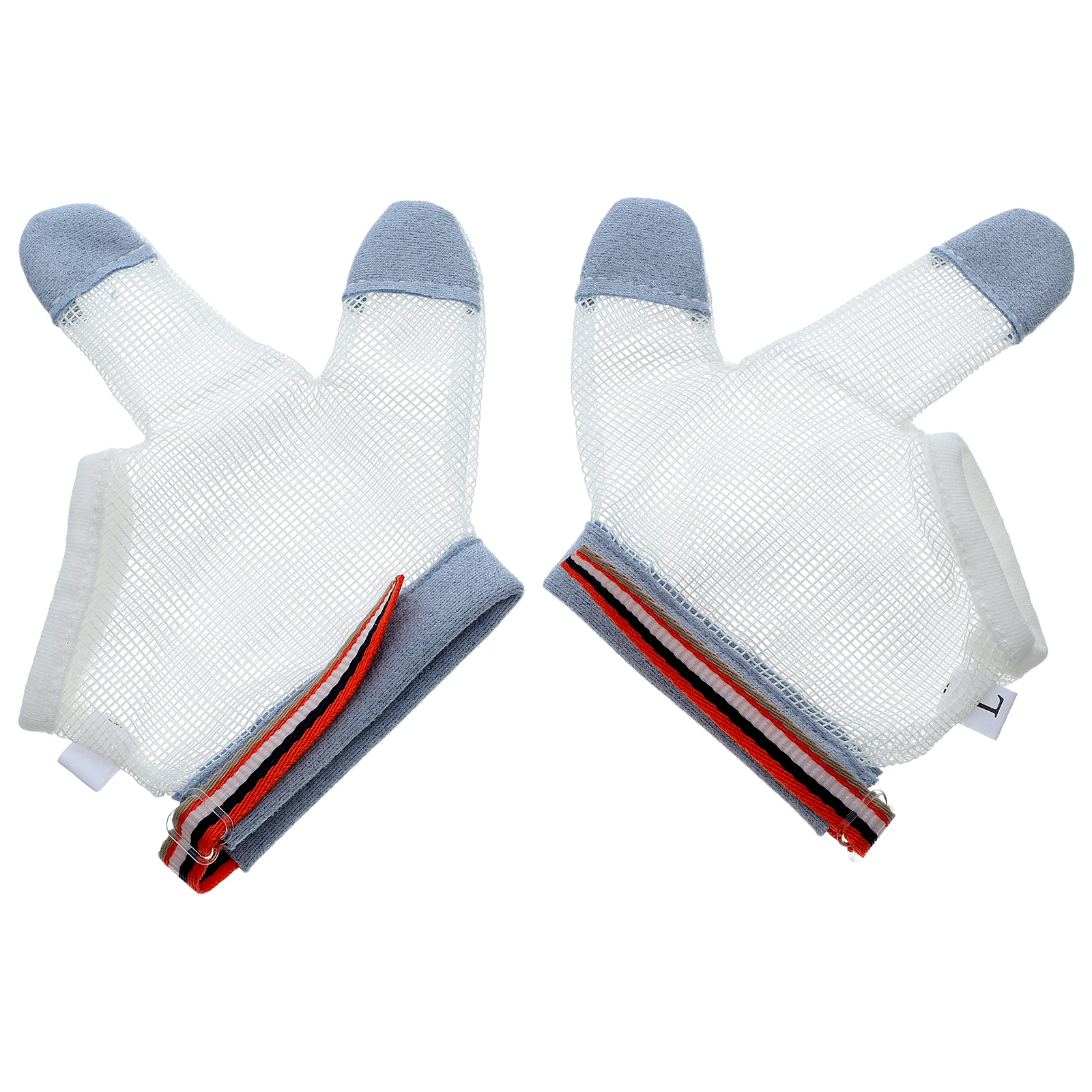 

1 Pair Baby Mesh Half Finger Kids Nylon Hand Guard Unisex Anti Eating Hand Gloves Adjustable Wrist Breathable Quick Dry Fabric