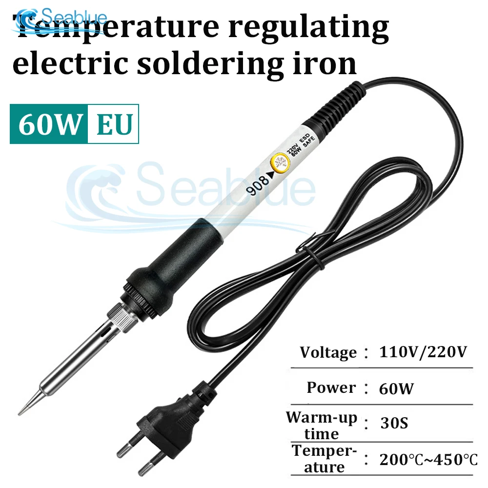 Electric Soldering Iron Adjustable Temperature Electronic Welding Repair Tools Welding Tools Welding Solder Rework Station 60W