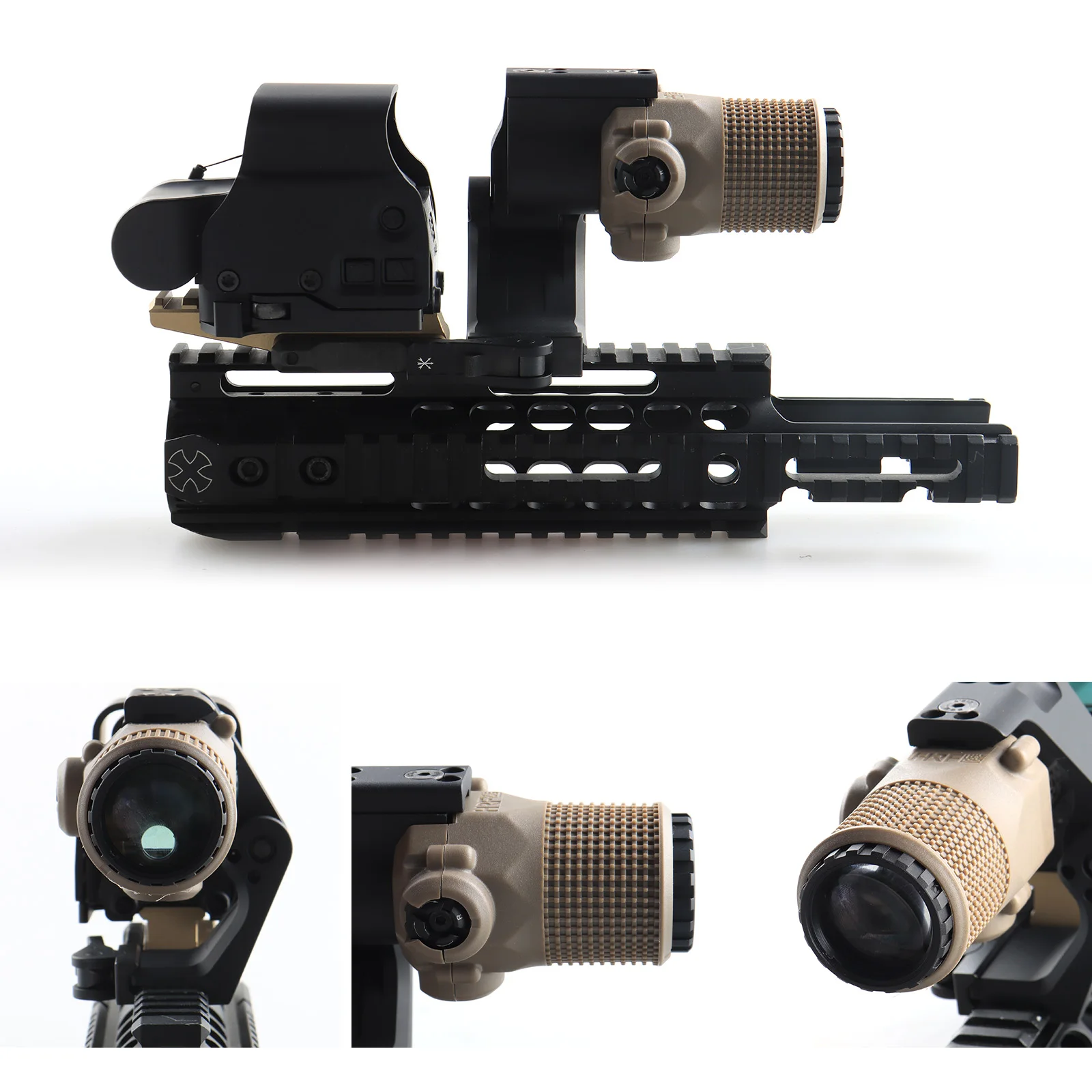 

Увеличительный прицел YSS G33 3x с бронированным корпусом AMC: надежная защита и четкая оптика в легком, откидном корпусе.