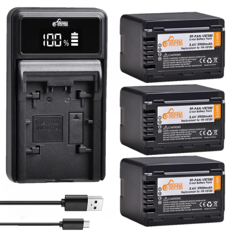 Batteria Panasonic VW-VBT190E-K – 3,6V 1940mAh Per Videocamere VXF999, VX989, W580, V380 E Altri Modelli