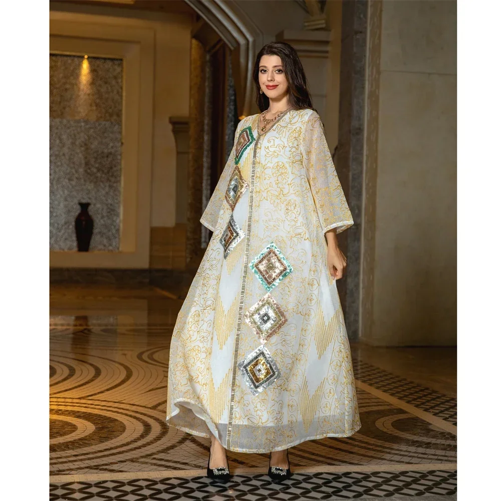 ラマダン ムスリム女性 アバヤ メッシュ スパンコール マキシドレス トルコ カフタン イスラム イード パーティー イブニングガウン ドバイ ベスティドス モロッコ ジャラビーヤ 新着