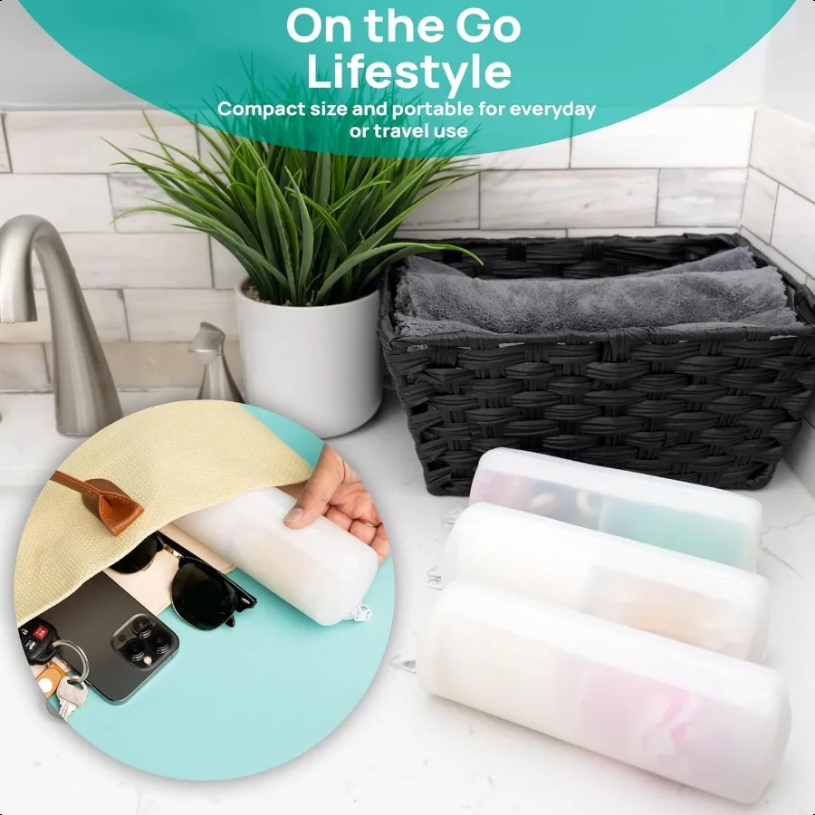 Cotton Round Swab Travel Case 2 in 1 Portable Hair Accories Organizer Hair Tie and Bobby Pin Holder Travel Qtips Case Purse Org