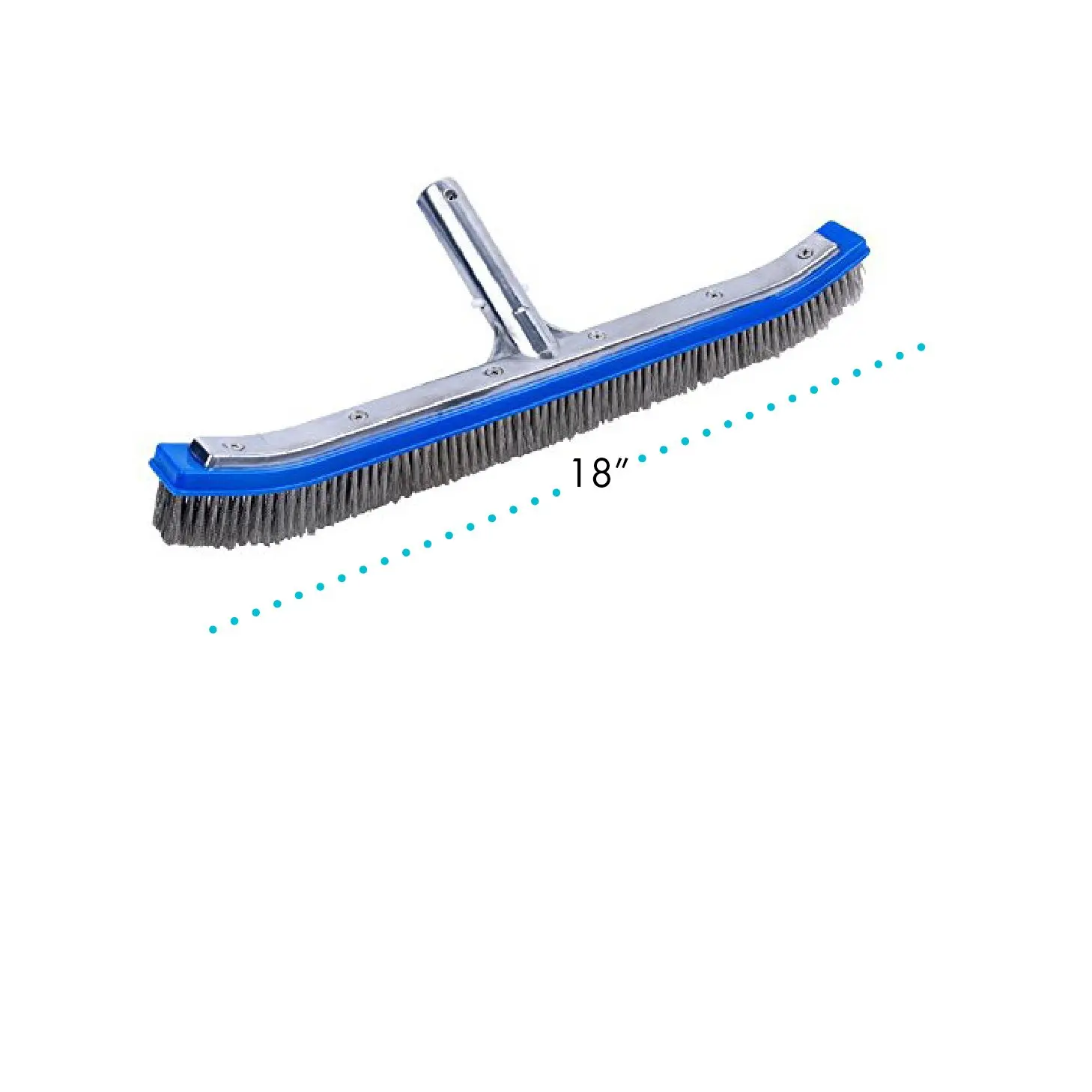 18inch Swimming Pool Steel Brush Bottom Walls Cleaning Supplies for Pond Spa Hot Spring Swimming Pool Brush Cleaning Tool