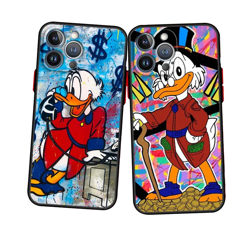 McDuck Scrooge Disney For iPhone 15 14 13 12 Mini 11 XS Pro Max X XR 8 7 6 Plus Frosted Translucent Phone Case Cover