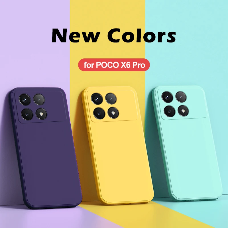 Poco x6 pro fall luxus original flüssiges silikon soft cover für xiaomi poco x6 prо poco x 6 pro x6pro pocox6 pro 5g handy hüllen