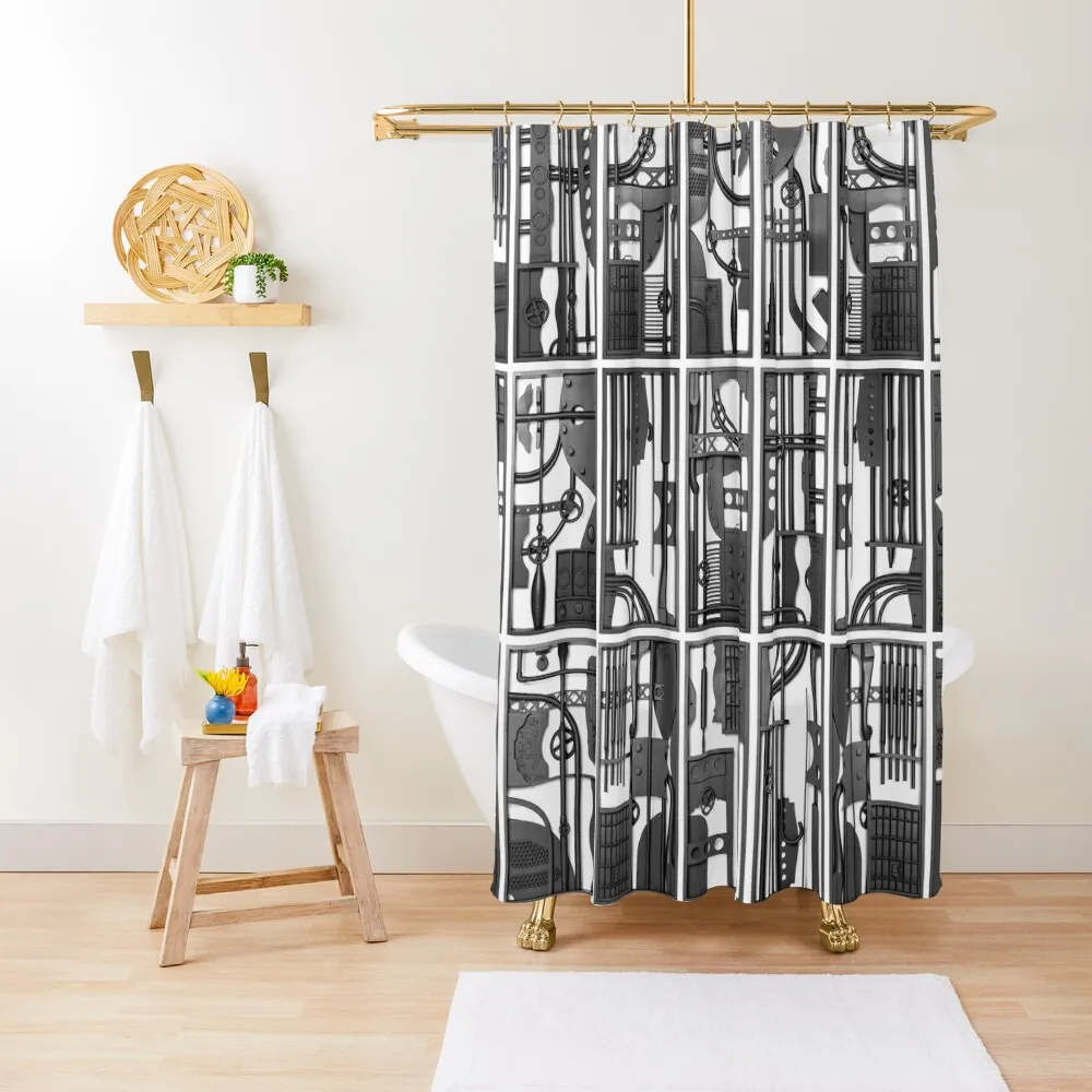 

Steam Grid Shower Curtain For Bathroom Shower Modern Showers For Bathroom Washable Waterproof Fabric Shower Cover Curtain