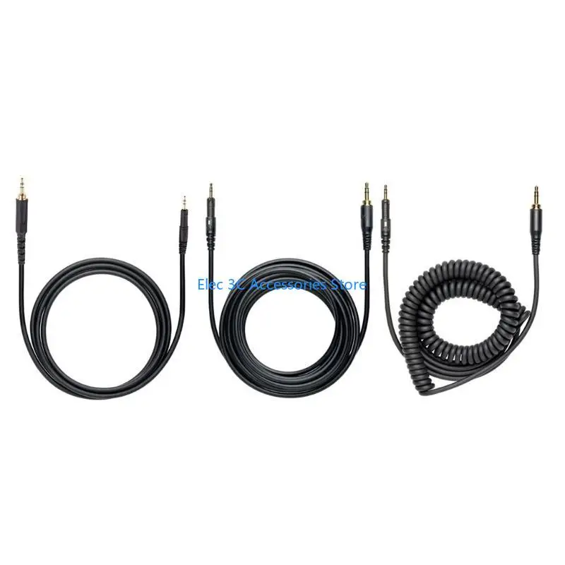 Y51A 3.5mm Extended Headphone Cable for ATH M50X M40X Earphone Lines with 6.5mm Plugs