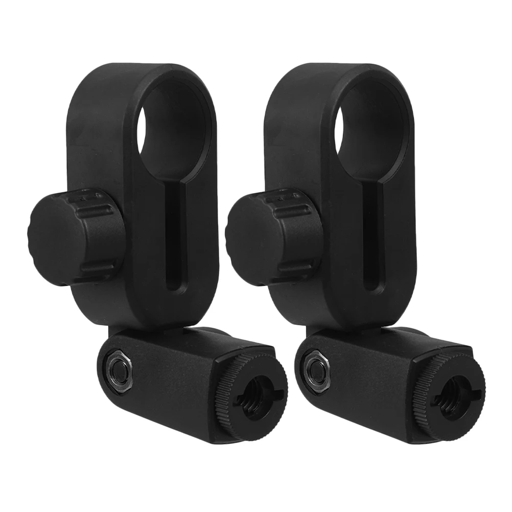 

2pcs Microphone Clip Stand Fixing Clips Holder Clamp Shock Mount Adjustable Handheld Mic Sturdy Practical KTV Concert Stage