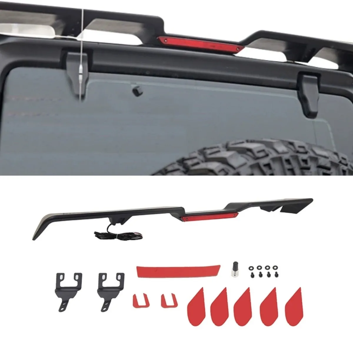 

Автомобильный задний спойлер на крышу, задний спойлер багажника, крыло для JL Wrangler 2018-2020, комплект кузова, автомобильные аксессуары