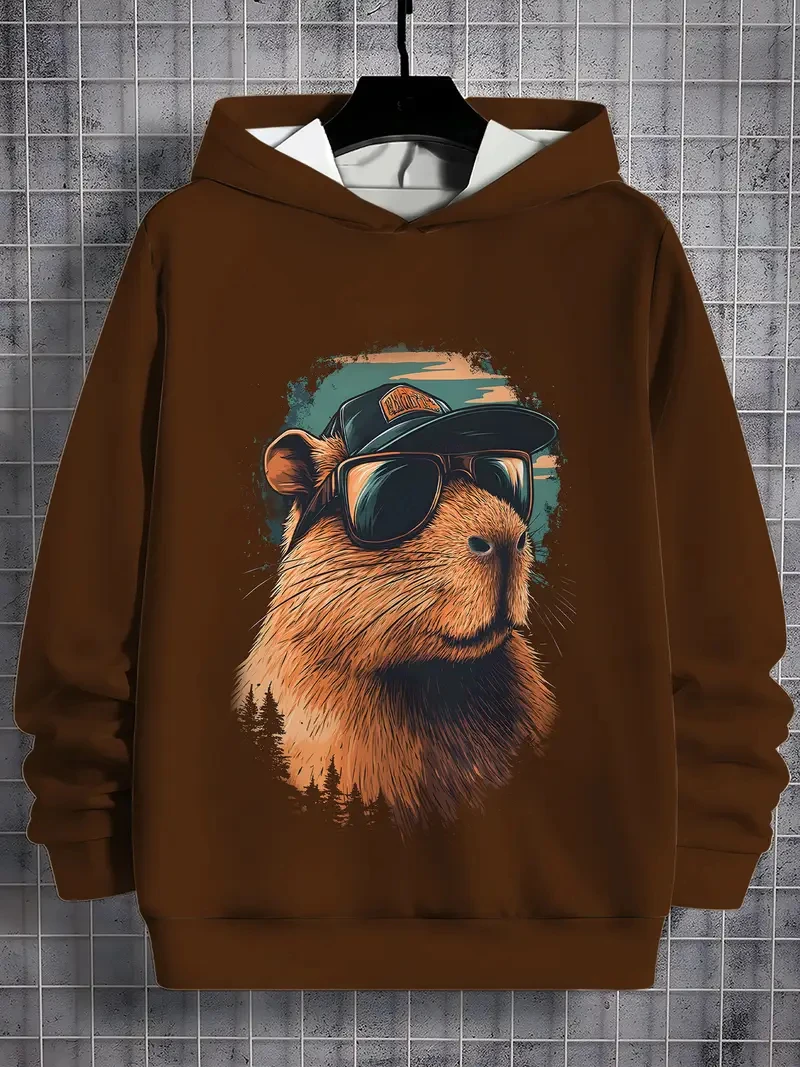 

3D Print Cute Capybara All Seasons Hoodies Men Women Casual Sweatshirt Cool Pullover Tops Unisex Cartoon Clothes Unisex Hoodies