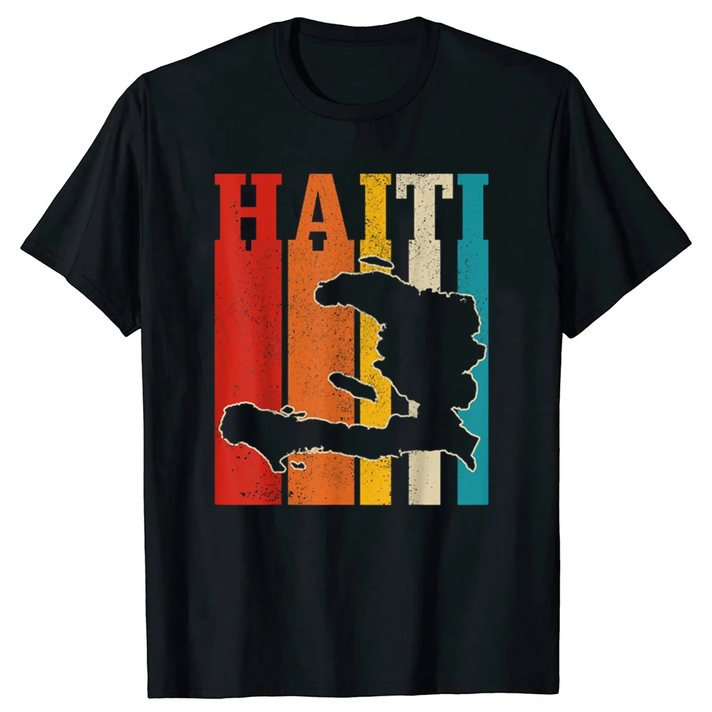 Funny Haiti Haitian Island Pride Haitian Vintage T Shirts Graphic Cotton Streetwear Short Sleeve Birthday Gifts Summer T-shirt