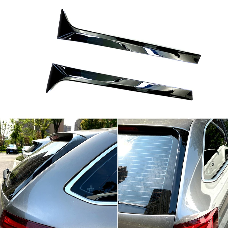 

Gloss Black Car Rear Window Side Spoiler Wing ABS Canard Splitter Exterior Parts Spoilers For Skoda Octavia Estate 2014-2019