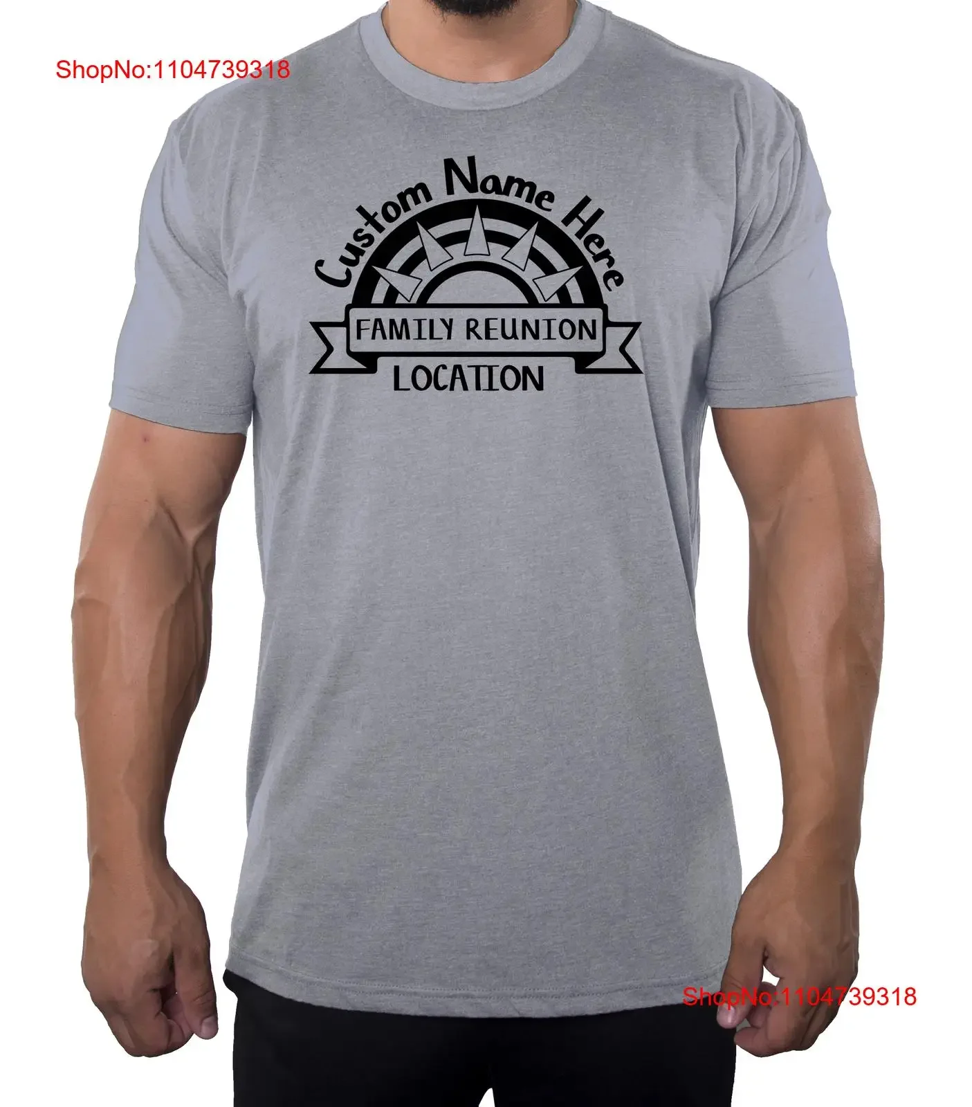 غروب الشمس مع الاسم والتاريخ طباعة بيضاء Family Reunion تي شيرت رجالي عتيق برسومات مغسولة ملابس مريحة كاجوال مصممة