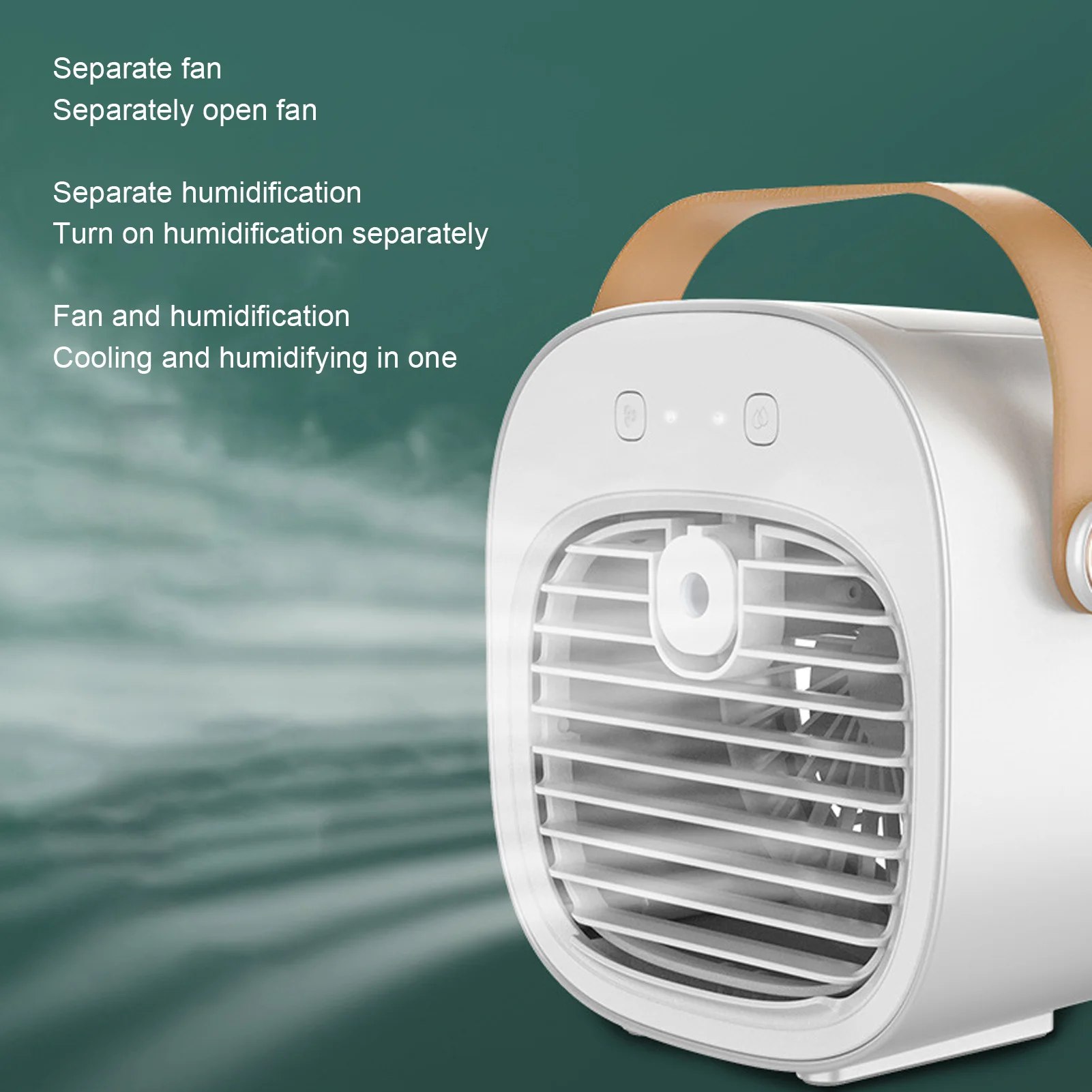 

Portable Air Conditioner USB Rechargeable 3 Speeds Personal Evaporative Air Cooler Fan for Home Bedroom Travel Office