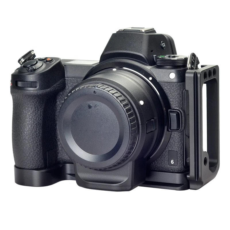 Aluminiowy uchwyt wspornika L do aparatu Nikon Z6/Z7/Z5/Z6 II/Z7 II z wysuwanym talerzyk na pieczywo