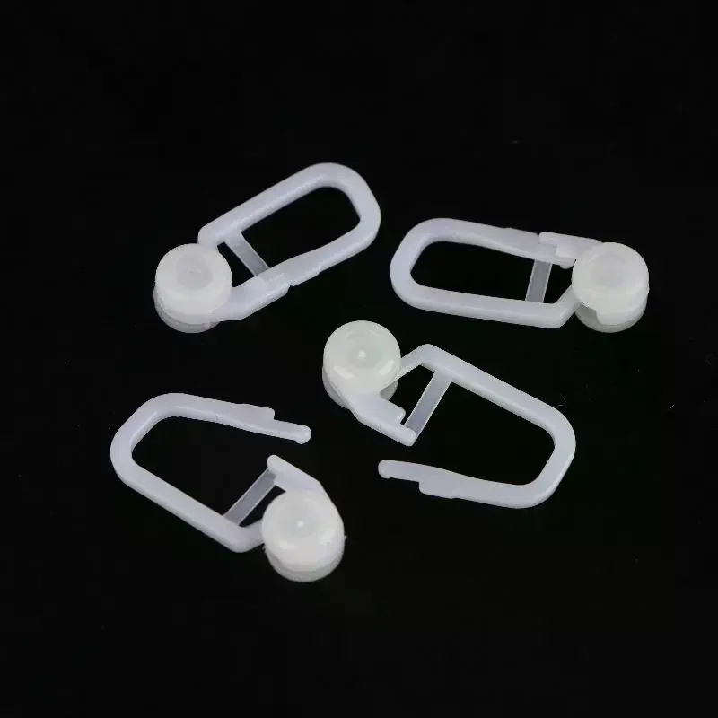 50Pcs Curtain Hanging Ring Track Hooks Universal Bed Window Shades Roller Hangers Blind Sliding Curtain Hooks Accessories
