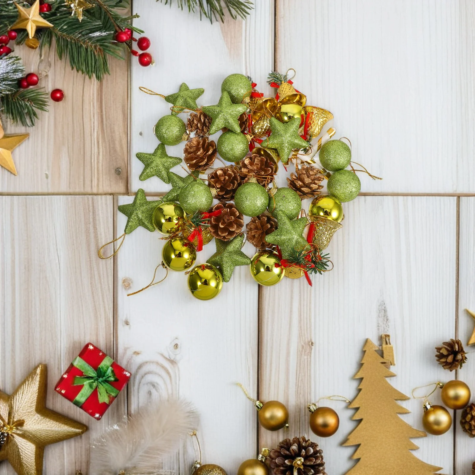 

41 Pcs Christmas Decorations Decorative Baubles Pendant Shatterproof Holiday Plastic Tree