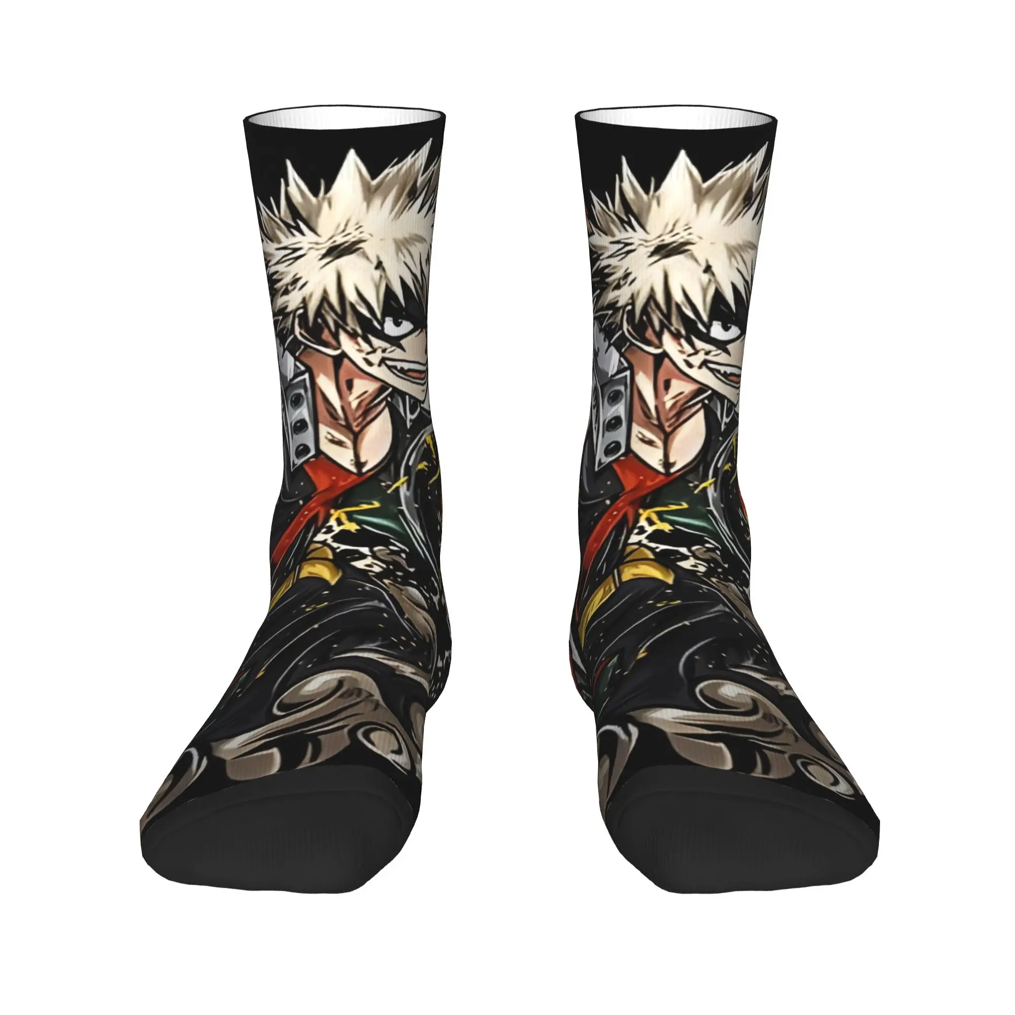 

Забавные носки Bandai My Hero Academia Combat Genius в стиле хип-хоп с качественным принтом, мужские повседневные носки средней длины