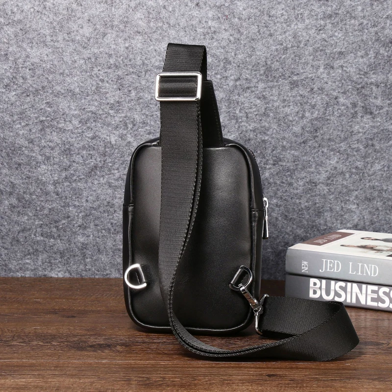 Winter New High Quality Pearl Fishskin Men's Shoulder Bag Genuine Leather Men's Bag Fashion Casual Crossbody Bag