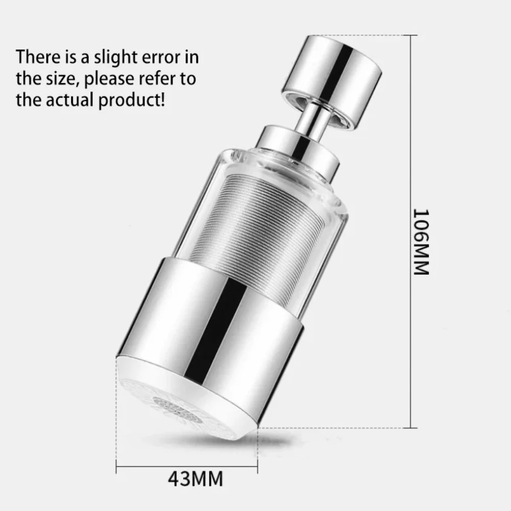ABS and 316 Stainless Steel Faucet Filter Water Purifier with 360 Degree Rotation for Standard Kitchen Faucets