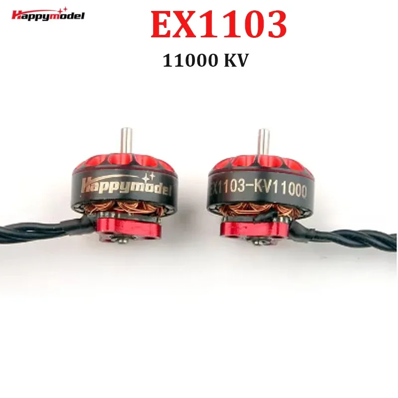 4PCS HappyModel EX1103 11000KV 1-2S Brushless Motor Replacement for Bassline 2S Micro FPV Drone DIY Parts