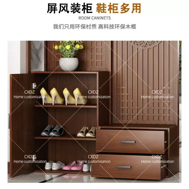 Modern Simple Entrance Cabinet Shoe Storage Screen Partition Integrated Room Divider for Living Room Hallway Office Doorway