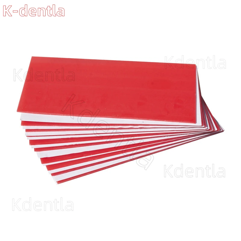 5 x 17sheets/pack Dental Red Wax Sheets Dentistry Laboratory Base Plate Denture Modeling Wax Dentist Auxiliary Consumable