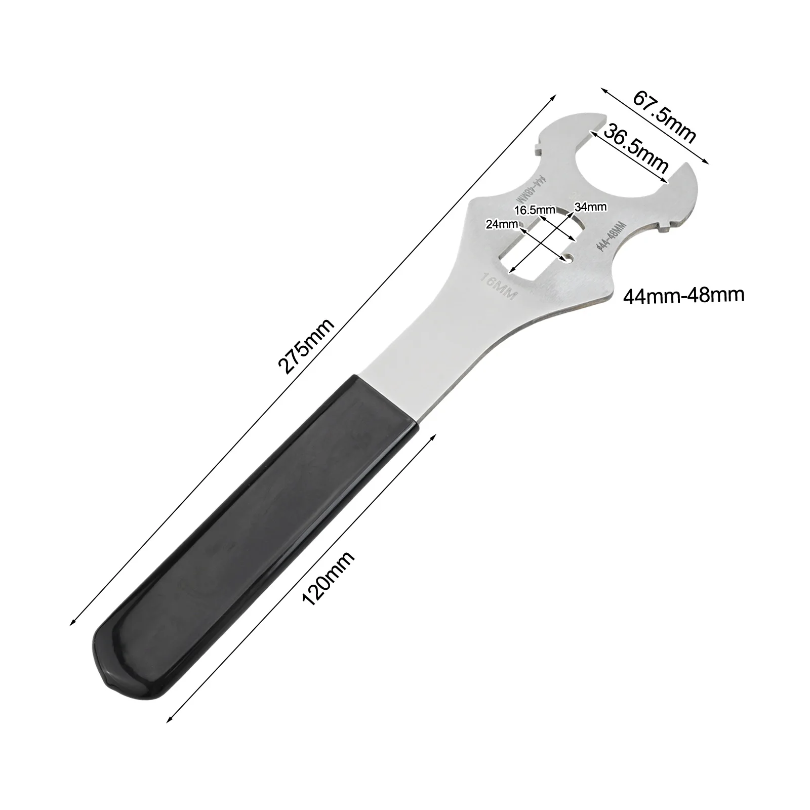 Herramienta para bicicleta, removedor de bloqueo de bicicleta, 275 67,5, 4mm, 44-48mm, herramienta de anillo de bloqueo, amplia compatibilidad, Material de acero al carbono de 4MM de espesor