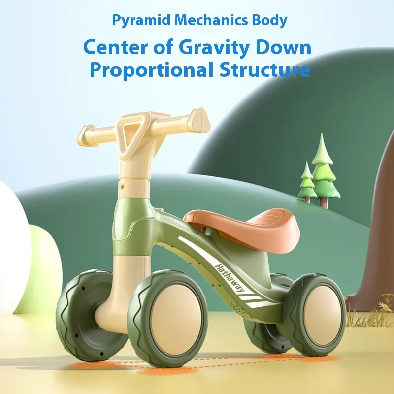 Summer outdoor sports children's balance bike 1-3 years old baby strollerfour-wheel sliding  footless walker toy birthday gift