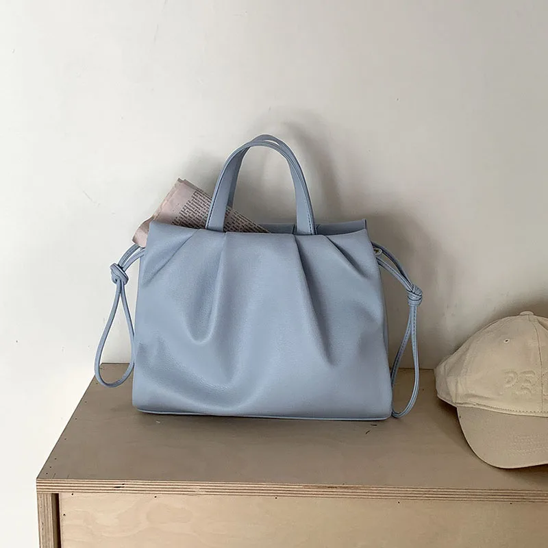 

PU Leather Shoulder Bags for Women High Quality Foldable Handbags and Purses Large Shopper Purses Casual Soft Tote Women Bag.