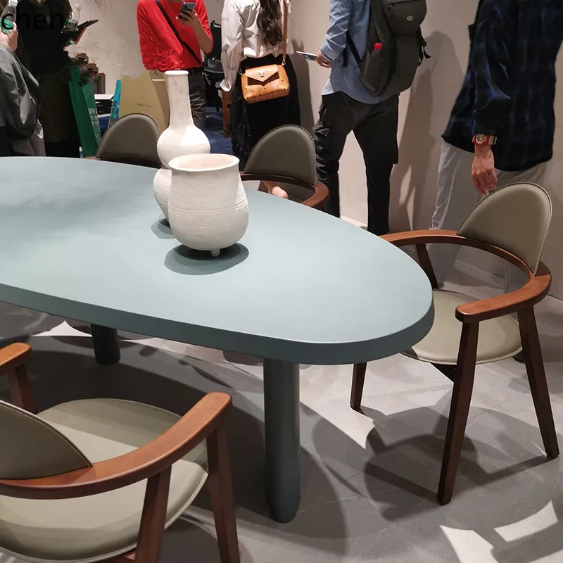 HYS special-shaped island cream wind desk personalized creative negotiation conference table and chairs