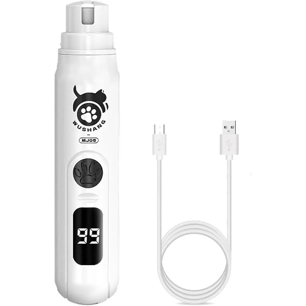 

Silent Rechargeable Electric Nail Clippers for Dogs, Cats, and Pets - Black