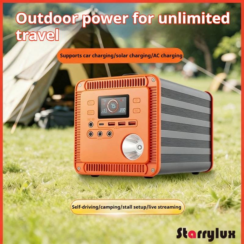 Solar Generator Portable Power Station 220V AC Emergency Battery for Camping Outdoor Vendor Backup Power Supply