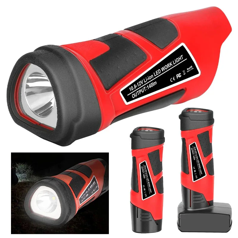 

3W Electric Torch Portable Work Lamp Handheld Flashlight LED Light for Milwaukee 10.8V 12V Li-ion Battery