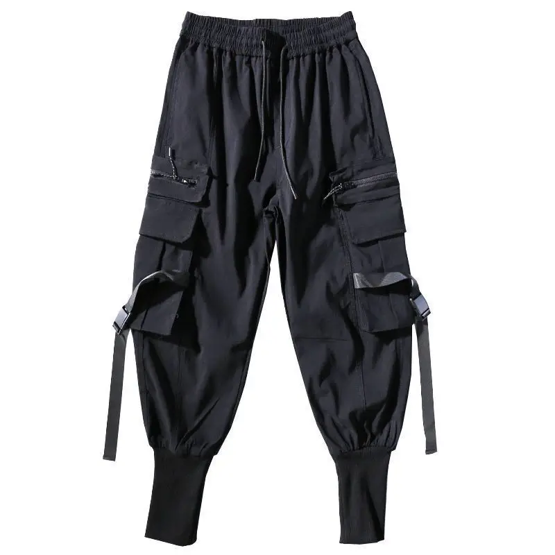 Fashion Punk Style Cargo Pants Gym Joggers Men Sweatpants Basketball Casual Trousers Sports Black Pants Men Hip Hop Clothing