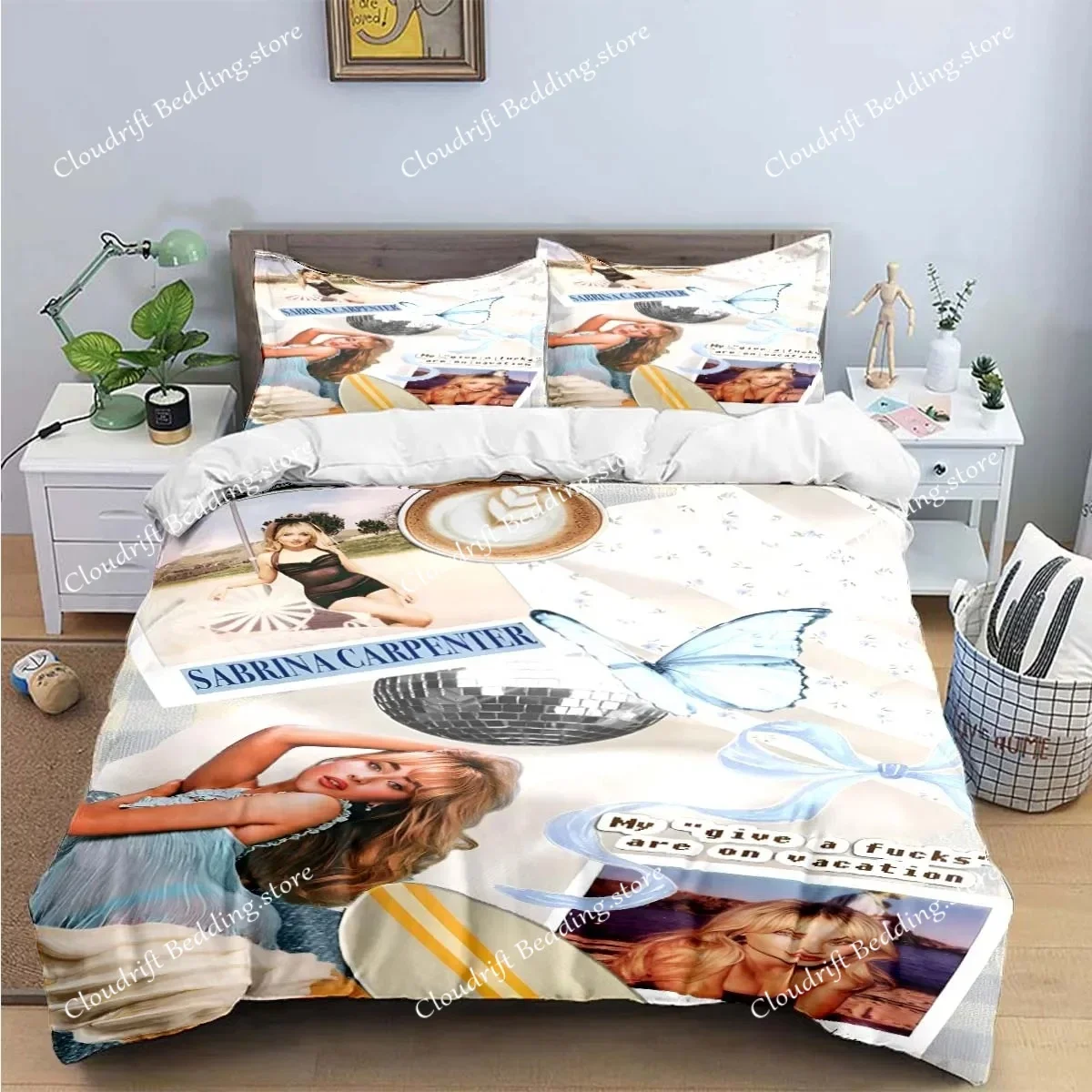 Pop Female Singer S-Sabrina Print Bedding Sets Exquisite Bed Supplies Set Duvet Cover Bed Comforter Set Bedding Set Luxury Gift0
