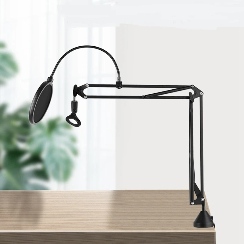 Микрофонная стрела, регулируемый подвесной рычаг, ножничная подставка для микрофона, для Blue Yeti Snowball и других микрофонов