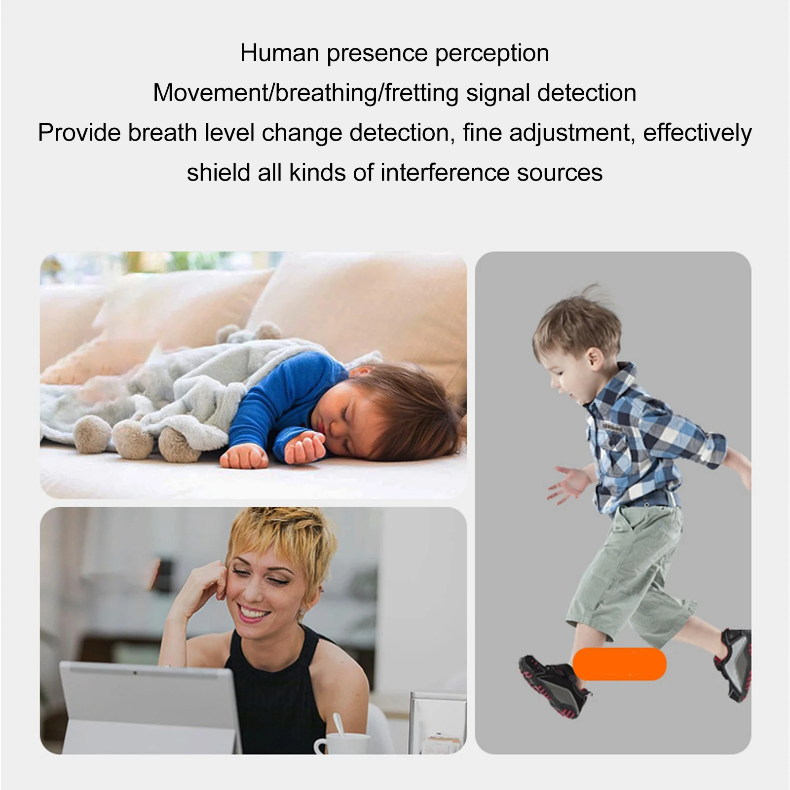 AC220V/110V Millimeter Wave Presence Sensor Adjustable 24GHz Motion Detection Ceiling Light Switch for Home